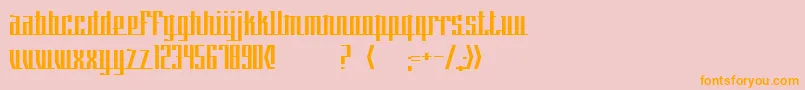 SkewIt Font – Orange Fonts on Pink Background