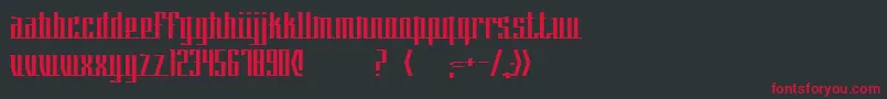 フォントSkewIt – 黒い背景に赤い文字
