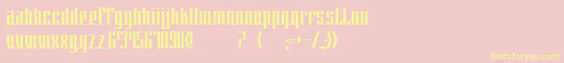 SkewIt Font – Yellow Fonts on Pink Background