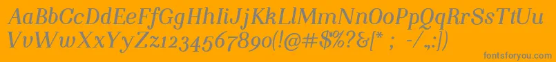 NightstillcomesBolditalicFinalSample Font – Gray Fonts on Orange Background