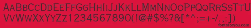 フォントCopperplateGothicLtTwentyNineAb – 赤い背景に黒い文字