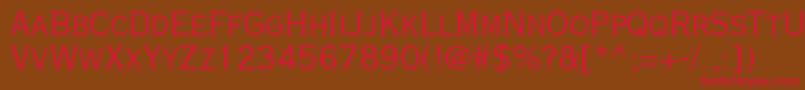 CopperplateGothicLtTwentyNineAb Font – Red Fonts on Brown Background