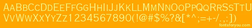 En savoir plus sur la police CopperplateGothicLtTwentyNineAb Police CopperplateGothicLtTwentyNineAb – polices jaunes sur fond orange