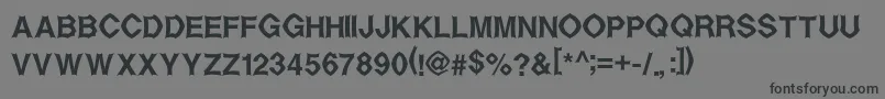 MetalUpYourEar Font – Black Fonts on Gray Background