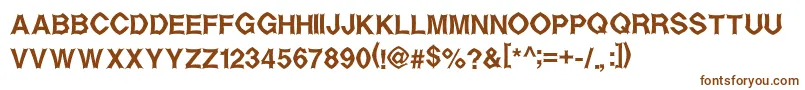 Шрифт MetalUpYourEar – коричневые шрифты на белом фоне