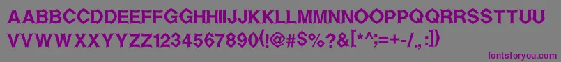 Шрифт MetalUpYourEar – фиолетовые шрифты на сером фоне