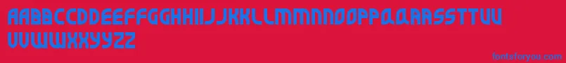 Superbefok Font – Blue Fonts on Red Background
