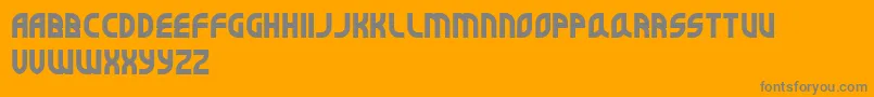 Superbefok Font – Gray Fonts on Orange Background
