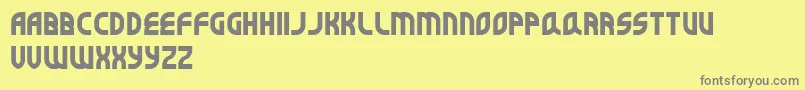 Superbefok Font – Gray Fonts on Yellow Background