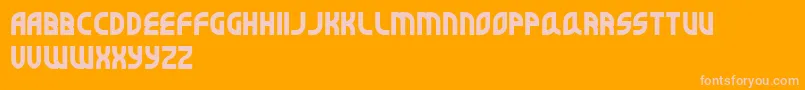 Superbefok Font – Pink Fonts on Orange Background