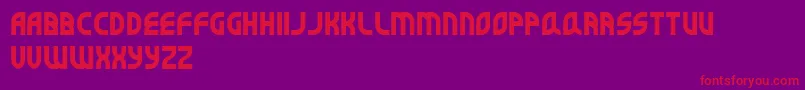 フォントSuperbefok – 紫の背景に赤い文字