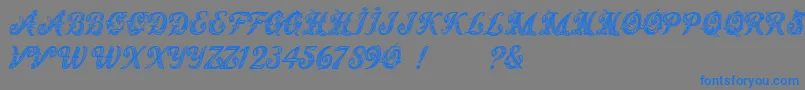 More about MagicFleuronsNc Font MagicFleuronsNc Font – Blue Fonts on Gray Background