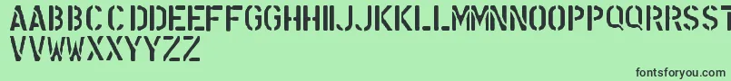 NdFont Font – Black Fonts on Green Background