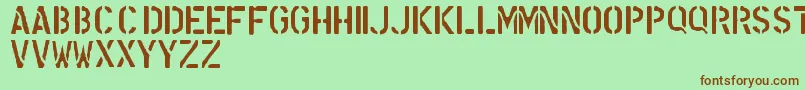 NdFont Font – Brown Fonts on Green Background