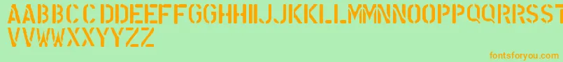 NdFont Font – Orange Fonts on Green Background