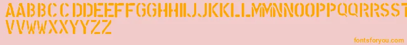 NdFont Font – Orange Fonts on Pink Background