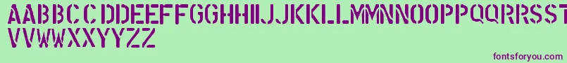 NdFont Font – Purple Fonts on Green Background