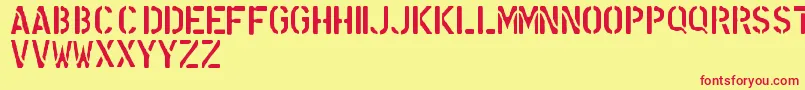 NdFont Font – Red Fonts on Yellow Background