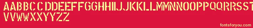 NdFont Font – Yellow Fonts on Red Background
