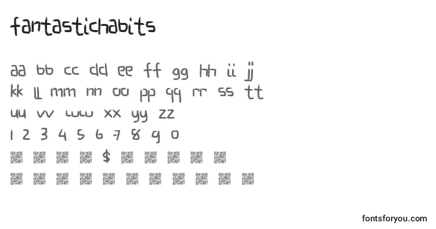 Шрифт Fantastichabits – алфавит, цифры, специальные символы