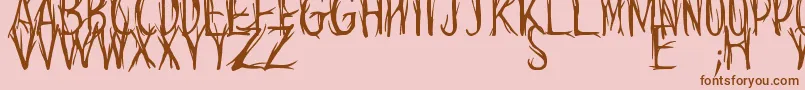 CantJudgeABookByItsCover Font – Brown Fonts on Pink Background