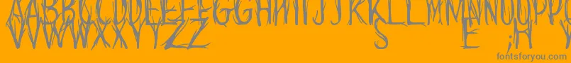CantJudgeABookByItsCover Font – Gray Fonts on Orange Background