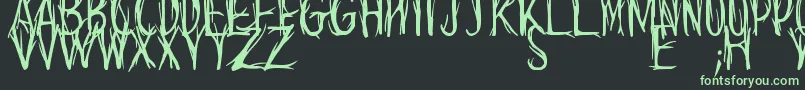 CantJudgeABookByItsCover-fontti – vihreät fontit mustalla taustalla