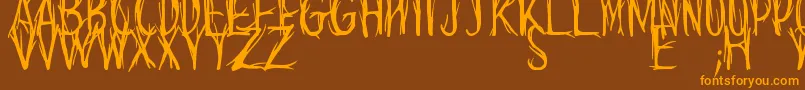 CantJudgeABookByItsCover Font – Orange Fonts on Brown Background