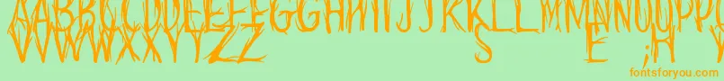 CantJudgeABookByItsCover Font – Orange Fonts on Green Background