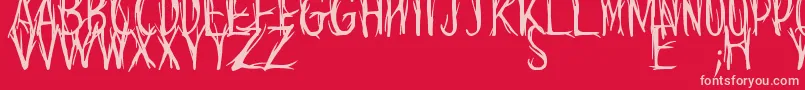 フォントCantJudgeABookByItsCover – 赤い背景にピンクのフォント