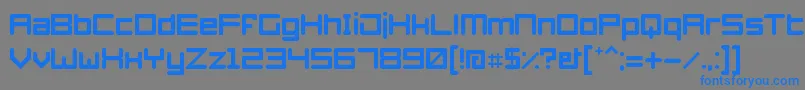 Шрифт Azertyperegular – синие шрифты на сером фоне