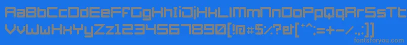 Czcionka Azertyperegular – szare czcionki na niebieskim tle