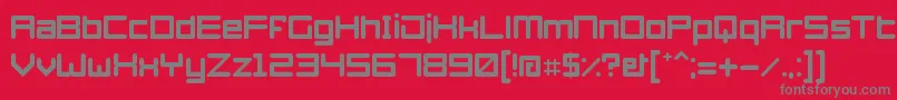 Azertyperegular Font – Gray Fonts on Red Background