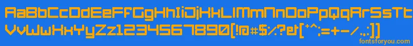 En savoir plus sur la police Azertyperegular Police Azertyperegular – polices orange sur fond bleu