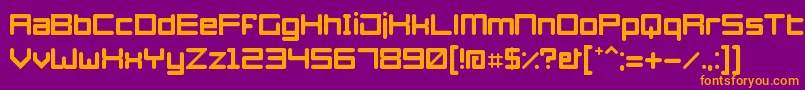 Azertyperegular Font – Orange Fonts on Purple Background