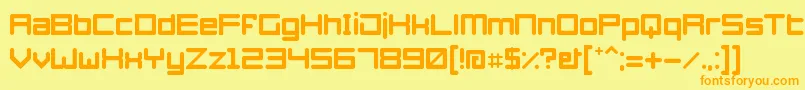 Шрифт Azertyperegular – оранжевые шрифты на жёлтом фоне