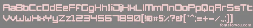 フォントAzertyperegular – 灰色の背景にピンクのフォント
