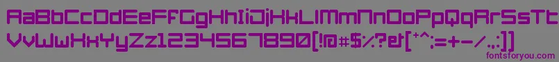 Шрифт Azertyperegular – фиолетовые шрифты на сером фоне