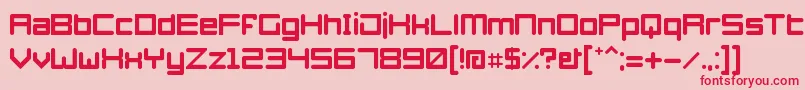 Azertyperegular Font – Red Fonts on Pink Background