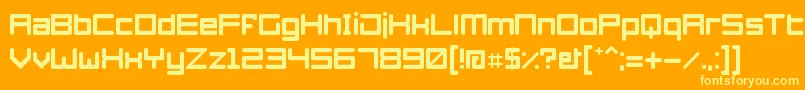 Police Azertyperegular – polices jaunes sur fond orange