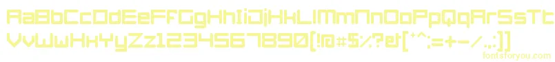 Czcionka Azertyperegular – żółte czcionki