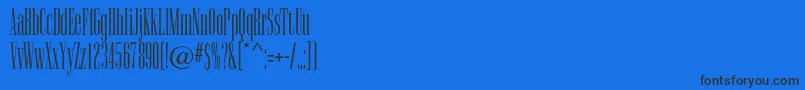 Czcionka Camertonc – czarne czcionki na niebieskim tle