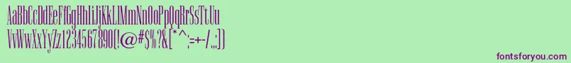 Camertonc Font – Purple Fonts on Green Background