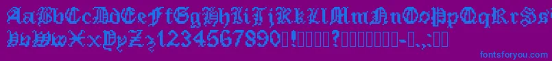 fuente PixeledEnglishFont – Fuentes Azules Sobre Fondo Morado