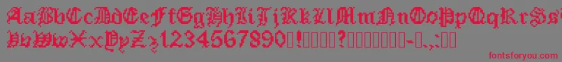 PixeledEnglishFont Font – Red Fonts on Gray Background