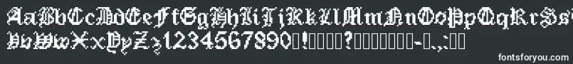 PixeledEnglishFont-fontti – valkoiset fontit mustalla taustalla