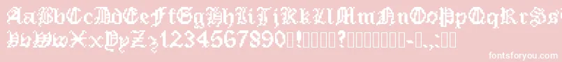 fuente PixeledEnglishFont – Fuentes Blancas Sobre Fondo Rosa