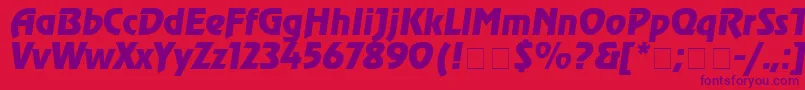 Revuei Font – Purple Fonts on Red Background
