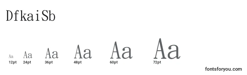 DfkaiSb Font Sizes