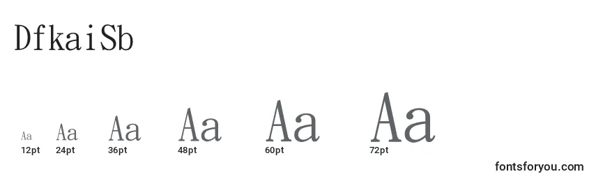 Größen der Schriftart DfkaiSb